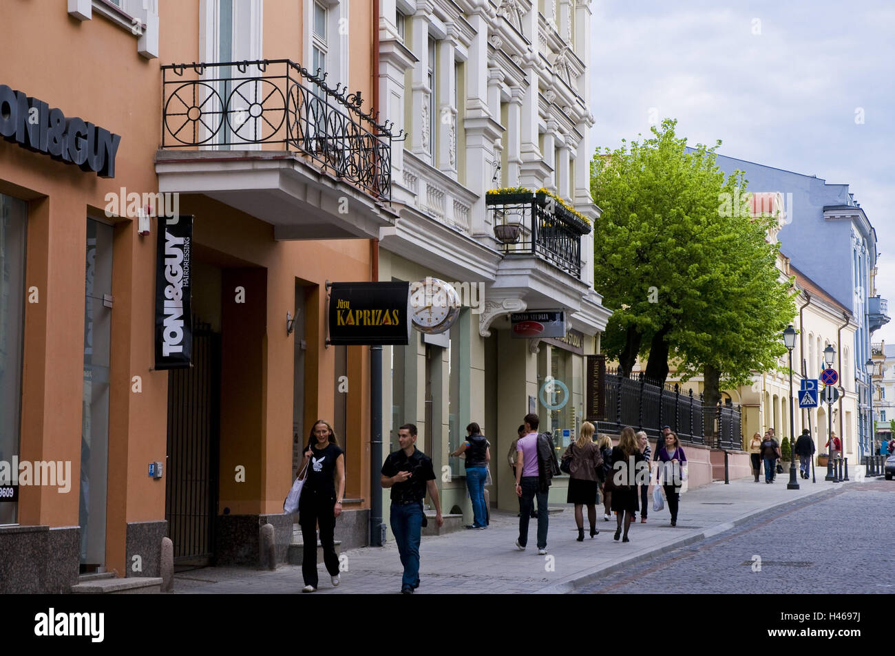 Litauen, Vilnius, Altstadt, Didzioji Gatve, Straßenszene, Stockfoto