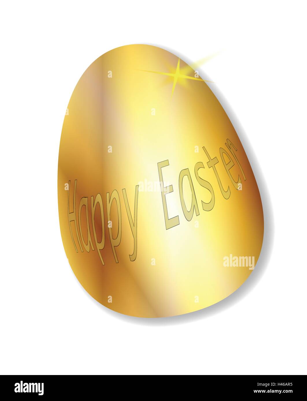 Einen goldenen Osterei mit den Worten "Frohe Ostern". Stock Vektor