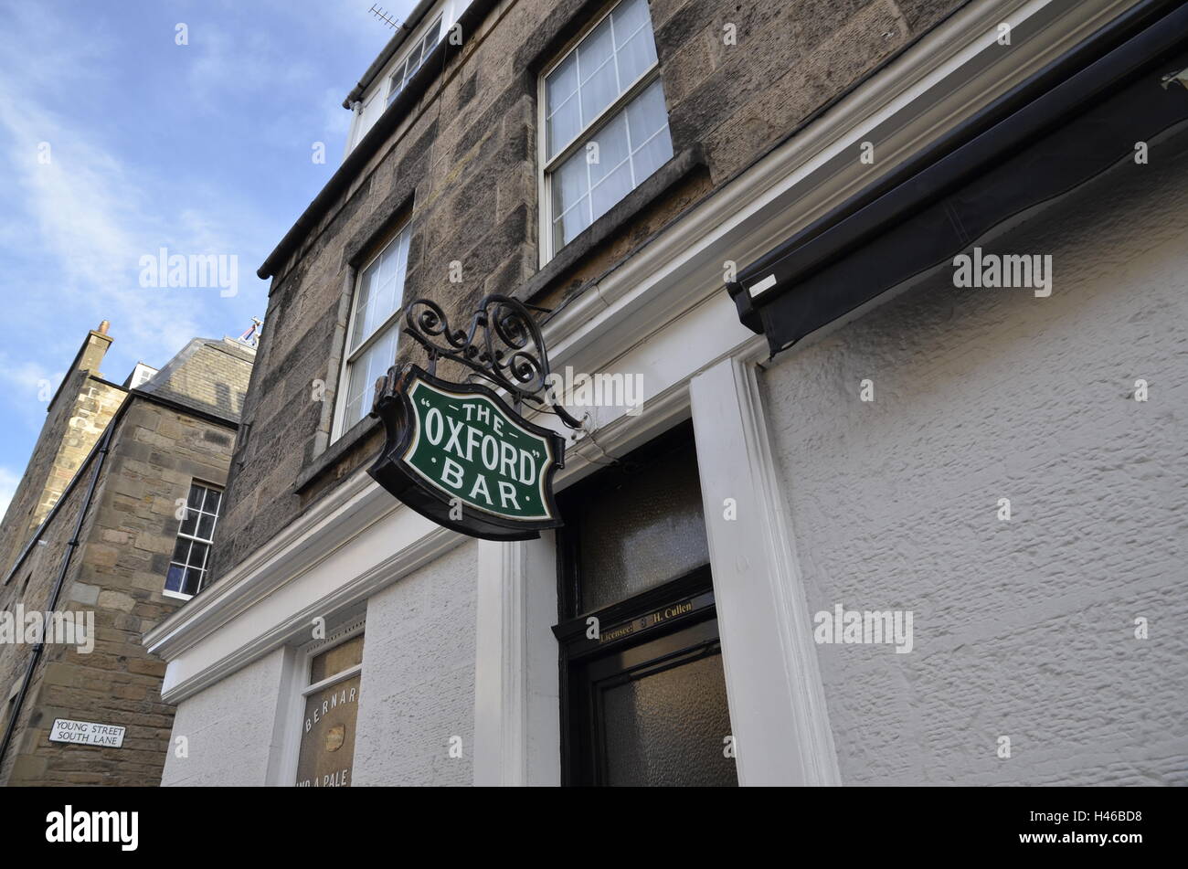 Die Oxford Bar in Young Street, Edinburgh. Stockfoto
