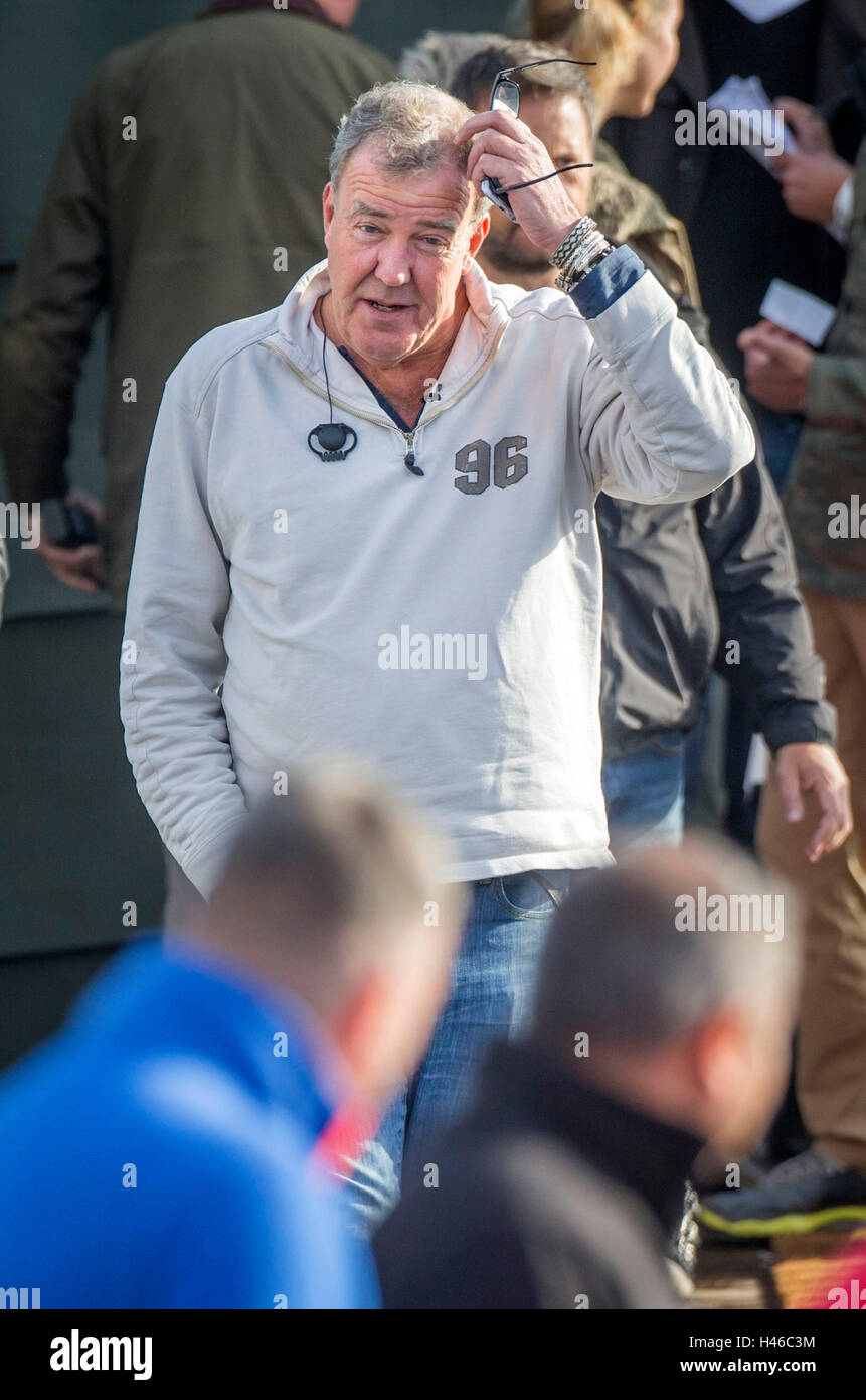 Jeremy Clarkson am Set von The Grand Tour in Whitby. Stockfoto