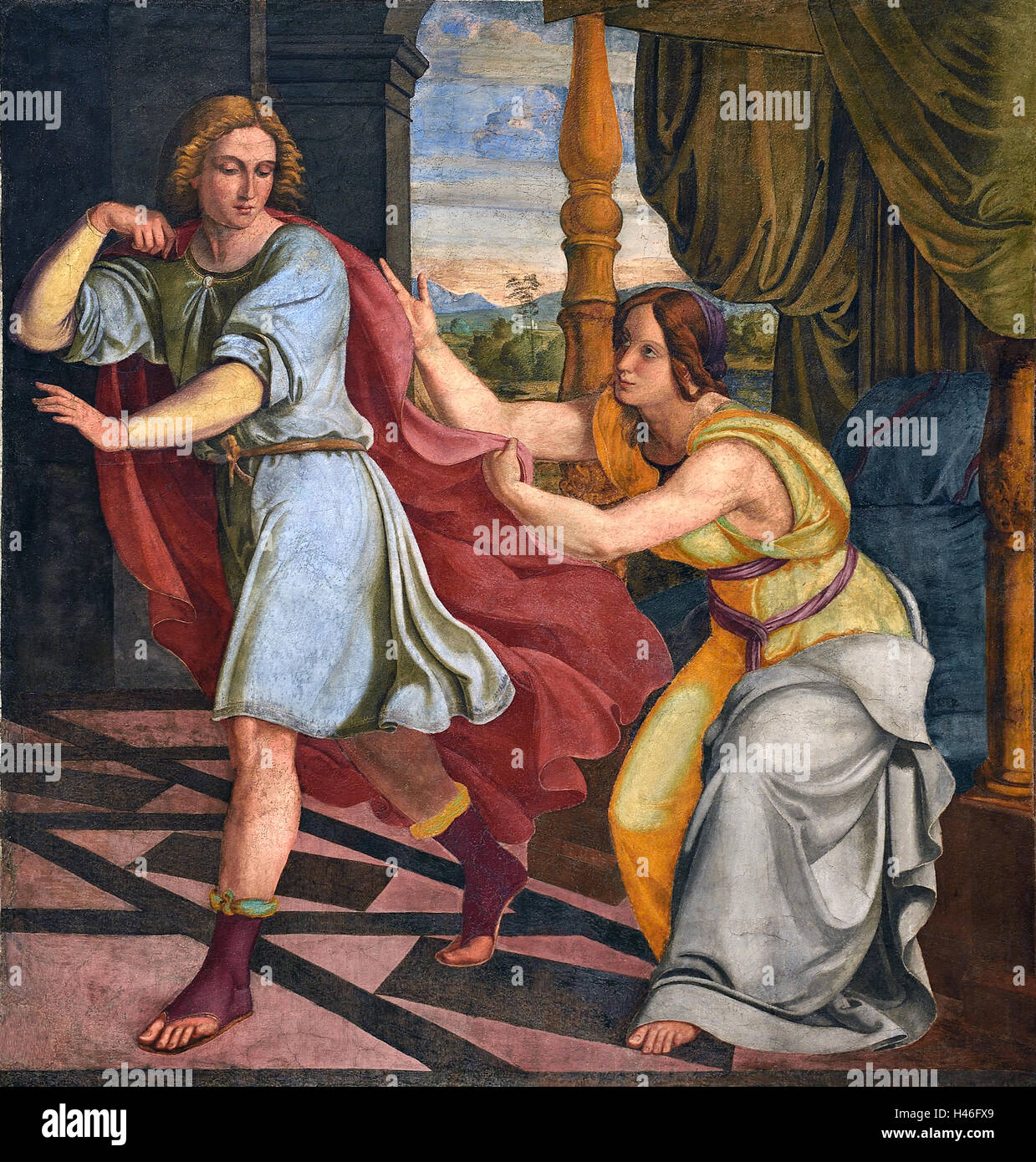 Joseph und Potiphars wife1816 Philipp Veit 1783-1877 Deutschland ( Philipp Veit Mitglied der Nazarenerbewegung in Rom, geboren Berlin, Preußen am 1793. ) Dorothea, die älteste Tochter des berühmtesten jüdischen Philosophen der Aufklärung, Moses Mendelssohn. Stockfoto