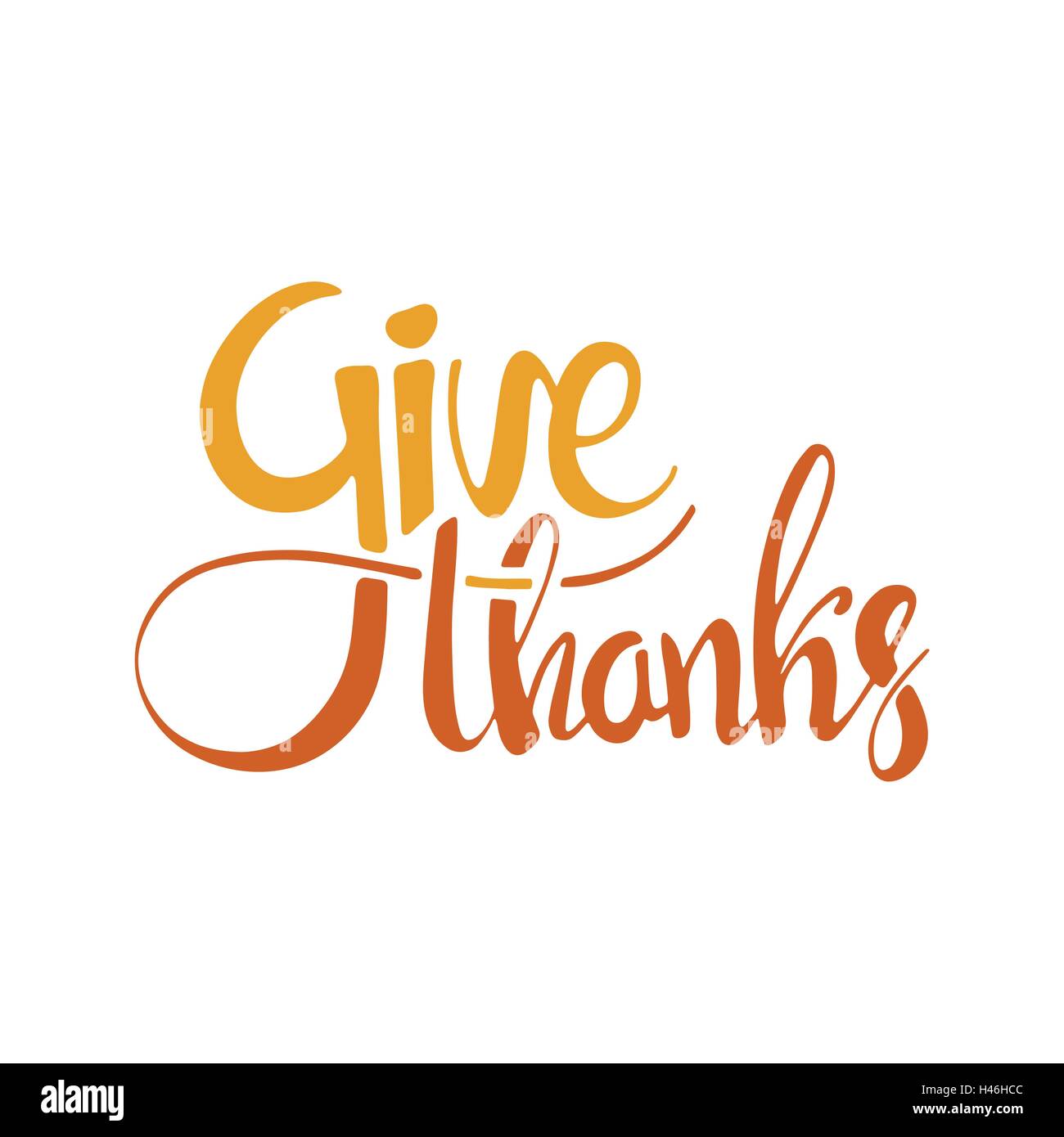 Danke handschriftlich Schriftzug. Happy Thanksgiving Day. Moderne Vektor Kalligraphie isoliert auf weißem Hintergrund Stock Vektor