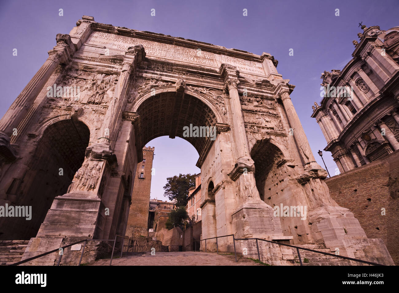Italien, Rom, Forum Romanum, Septimus Severus Bögen, Stockfoto