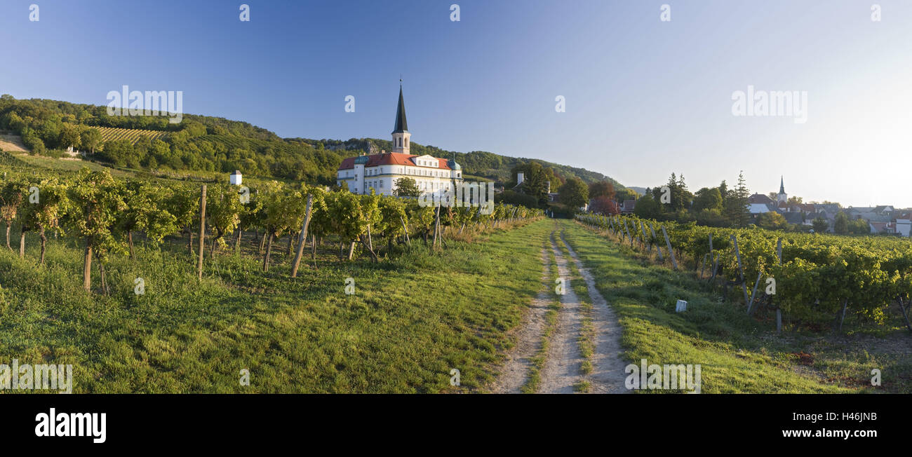 Österreich, Niederösterreich, Gumpoldskirchen, Weinbau, Abtei, Stockfoto