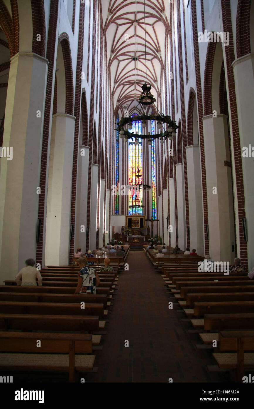 Polen, Brieg, Nikolaikirche, innen, Stockfoto