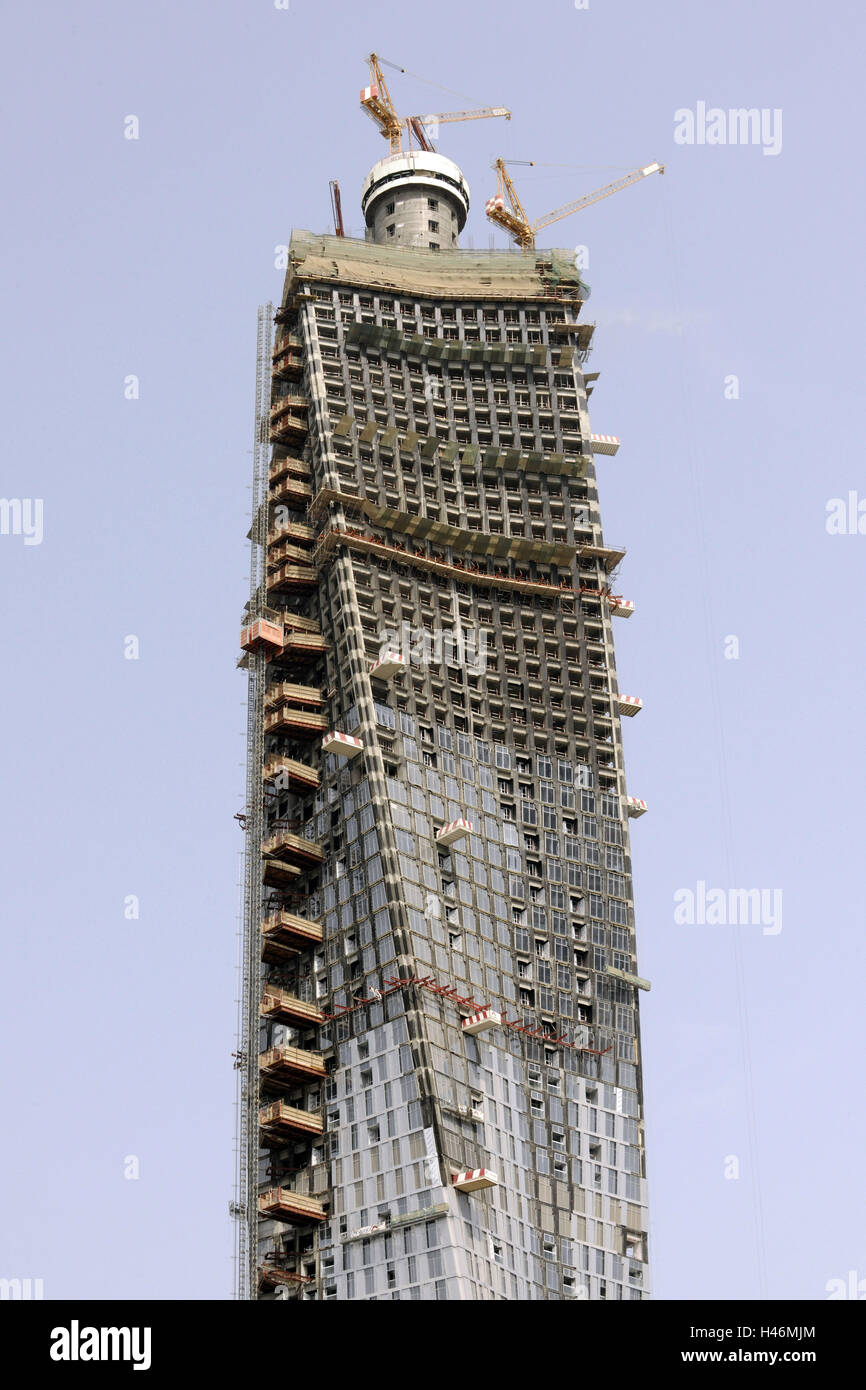 Infinity Tower, Baustelle, Dubai, Vereinigte Arabische Emirate, Stockfoto