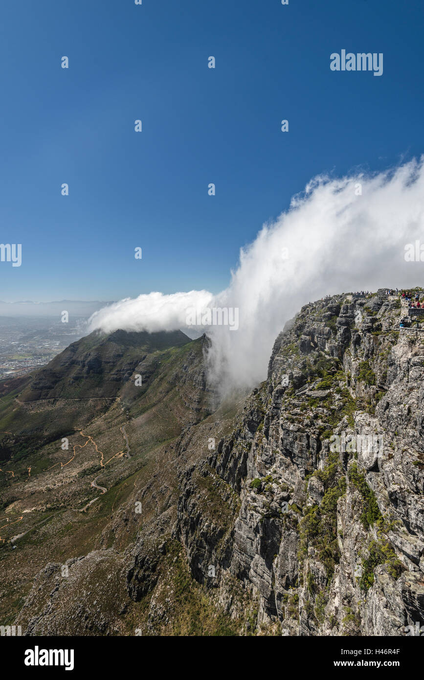 Wolken über dem Tafelberg, Cape Town, Western Cape, Südafrika, Afrika Stockfoto