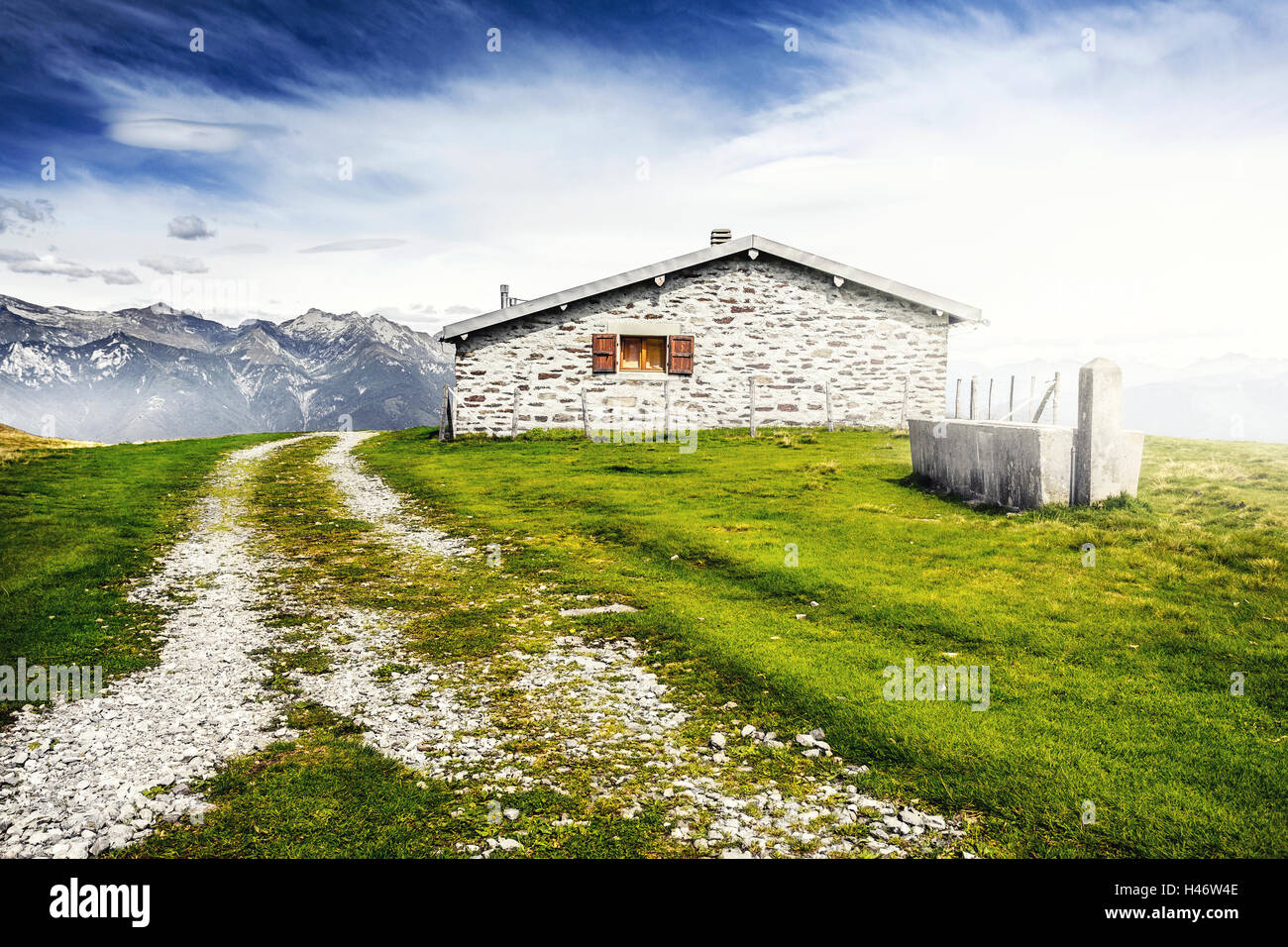 Alpe Foppa am Monte Tamaro, Tessin, Schweiz Stockfoto