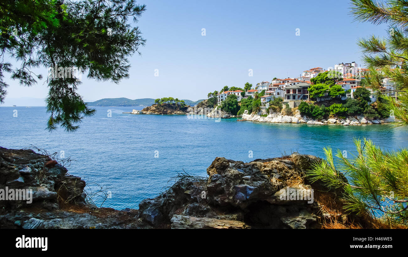 Skiathos Town, Griechenland. Sporaden. Stockfoto