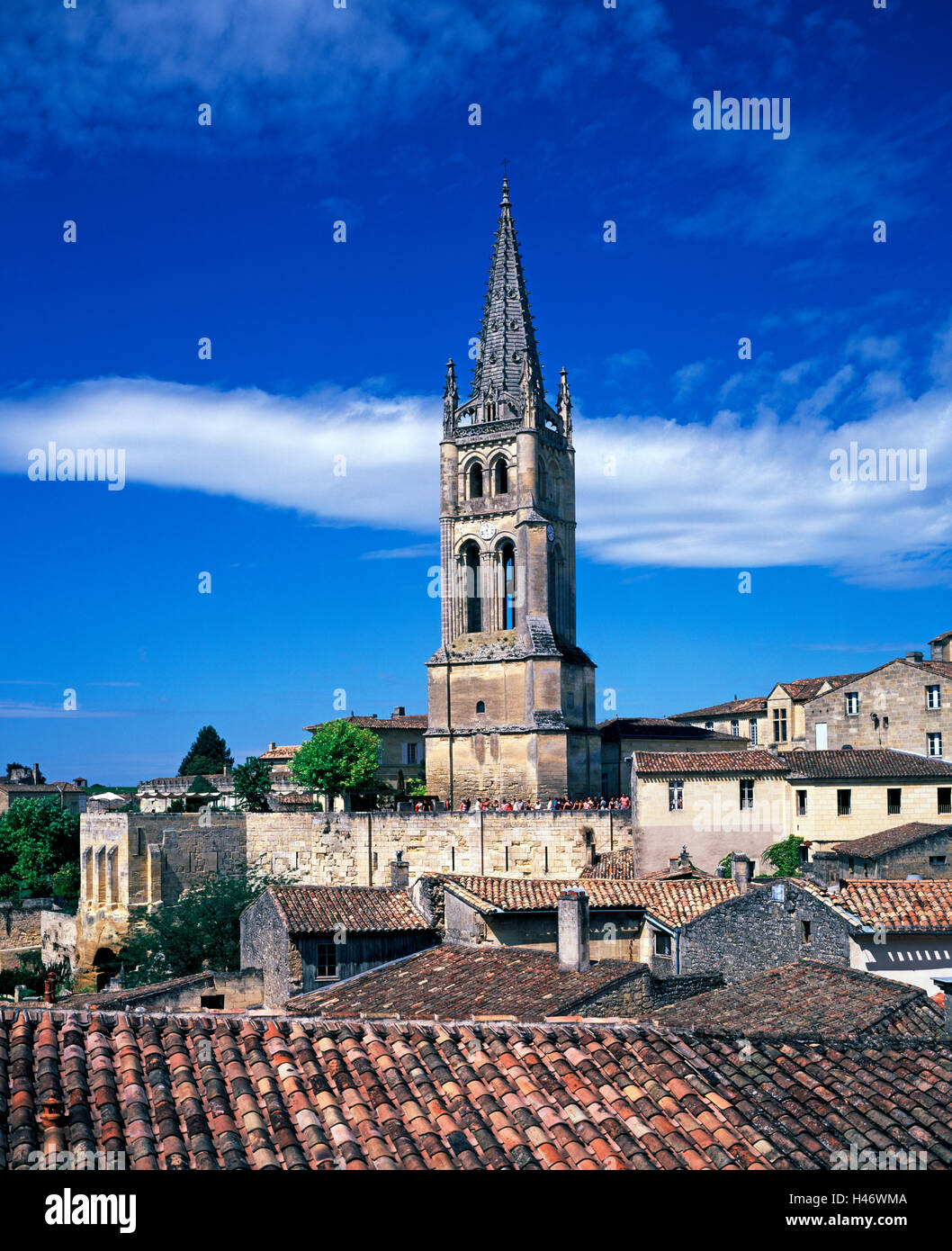 Kirche St. Emilion, Saint Emilion, Frankreich Stockfoto