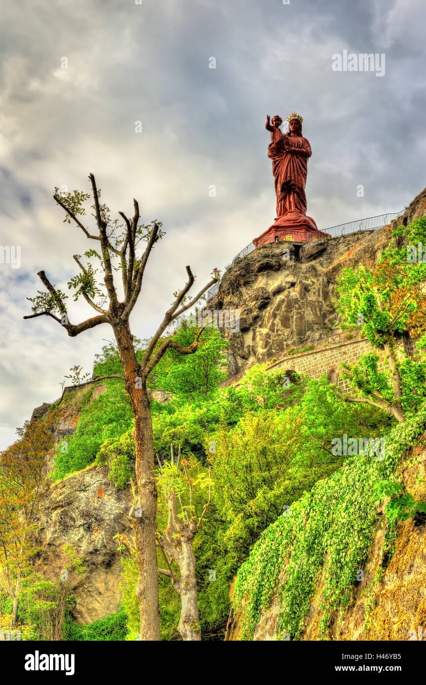 Die Statue von Notre-Dame von Frankreich in Le Puy-En-Velay Stockfoto