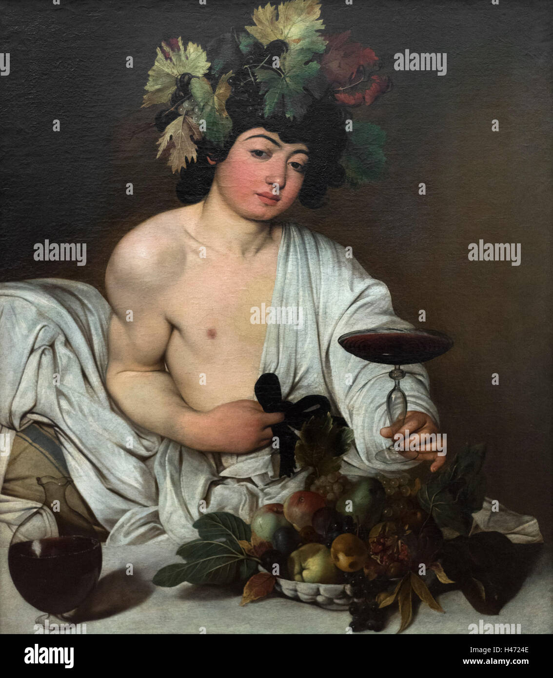 Caravaggio - Michelangelo Merisi (1571-1610), Bacchus (ca. 1597-1598).   Öl auf Leinwand. Stockfoto
