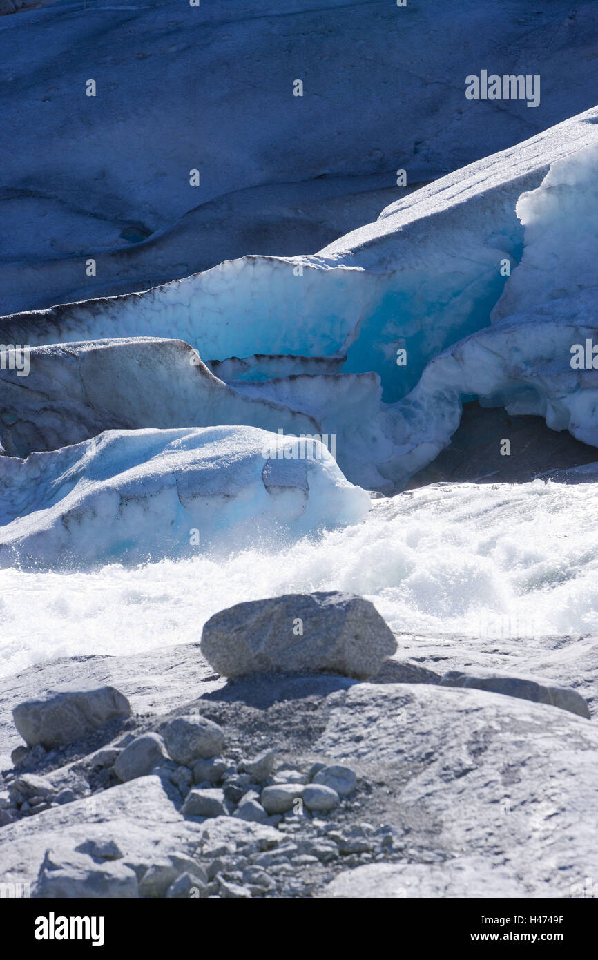 Nigardsbreen, Jostedalsbreen, Glanz, Jostedal, Sogn Og Fjordane, Norwegen, Skandinavien, Stockfoto