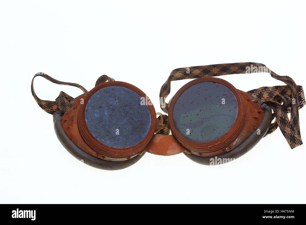 Historische Schutzbrille für Schweißer Stockfoto