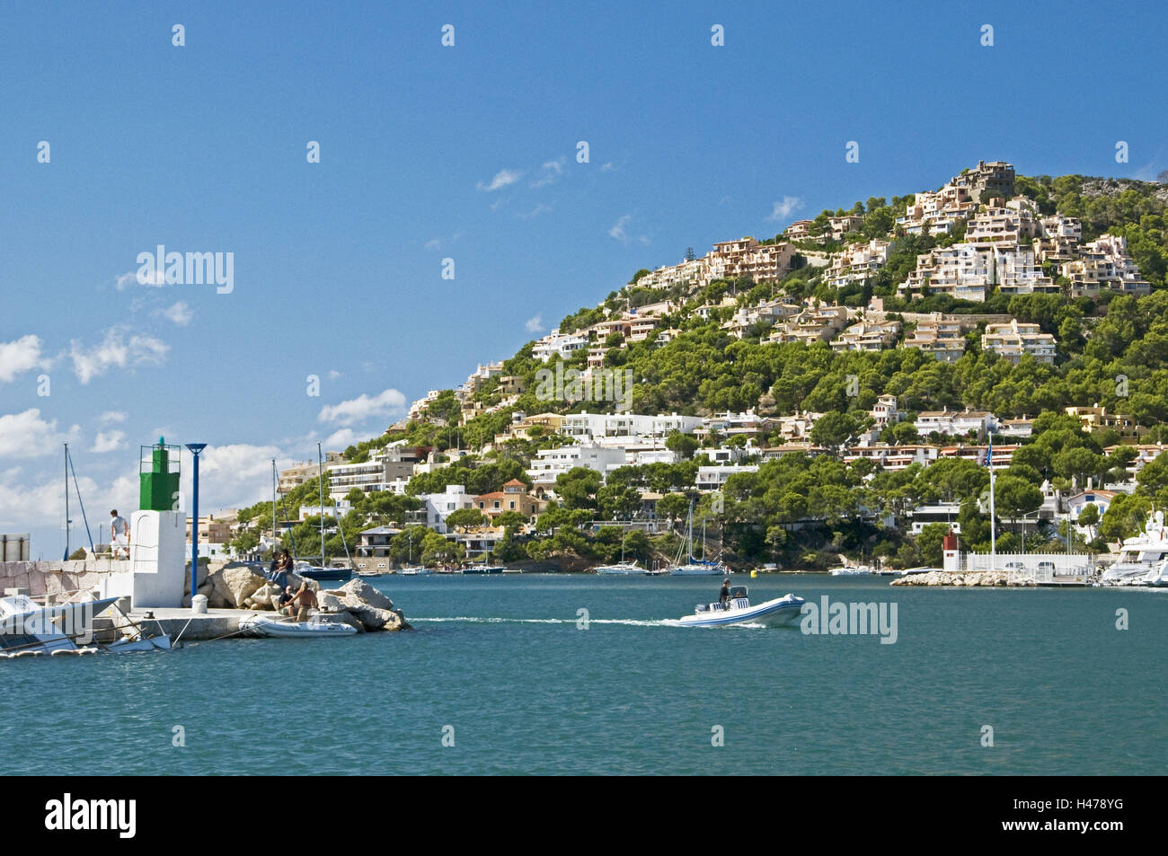 Spanien, Balearen, Mallorca, Port d ' Andratx, Yachthafen, Stockfoto