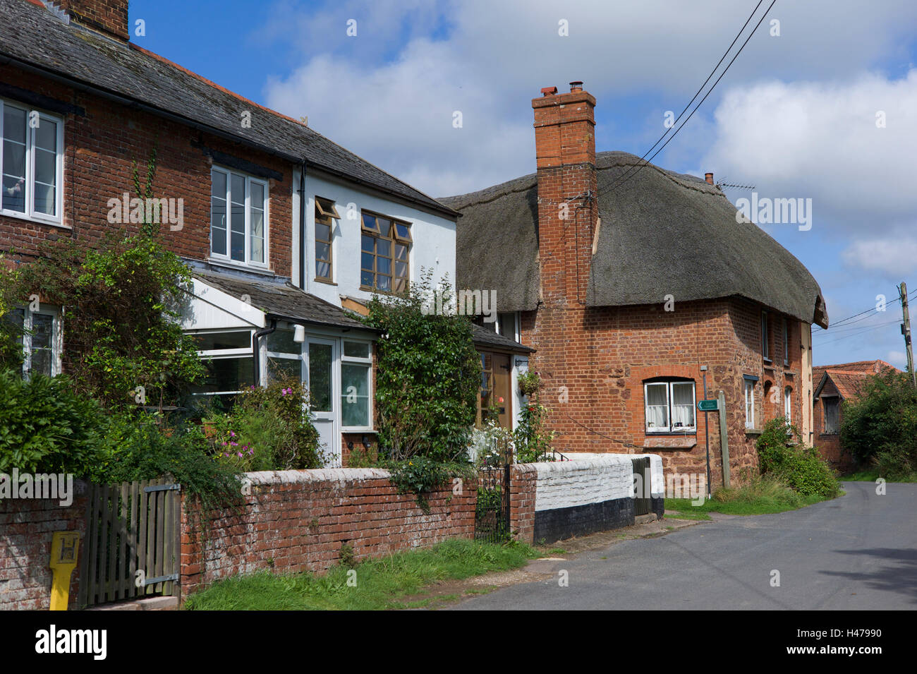 Reetdachhaus, Sowton, Devon, UK Stockfoto