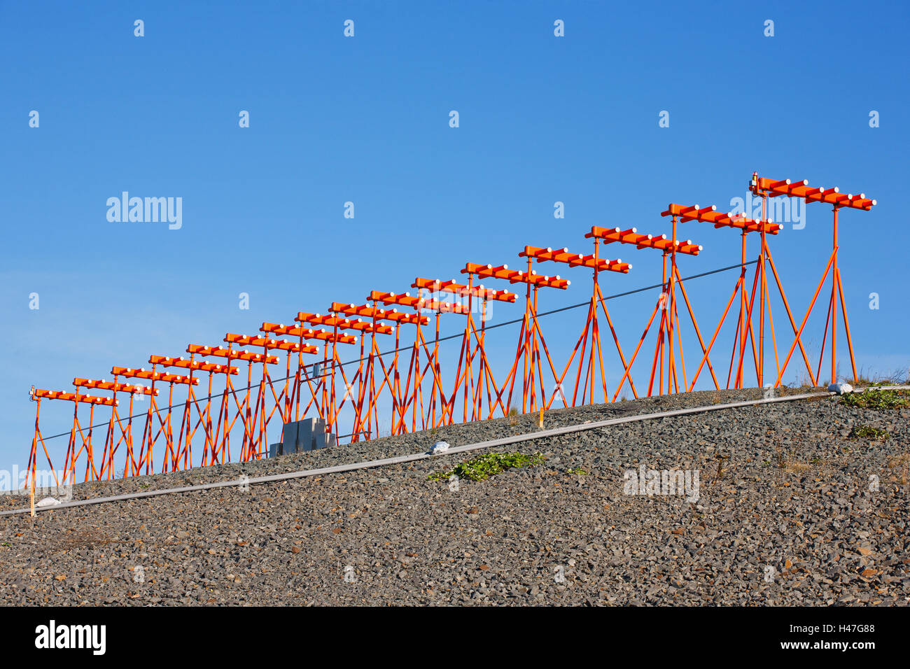 Instrument Landing System Antenne. Stockfoto