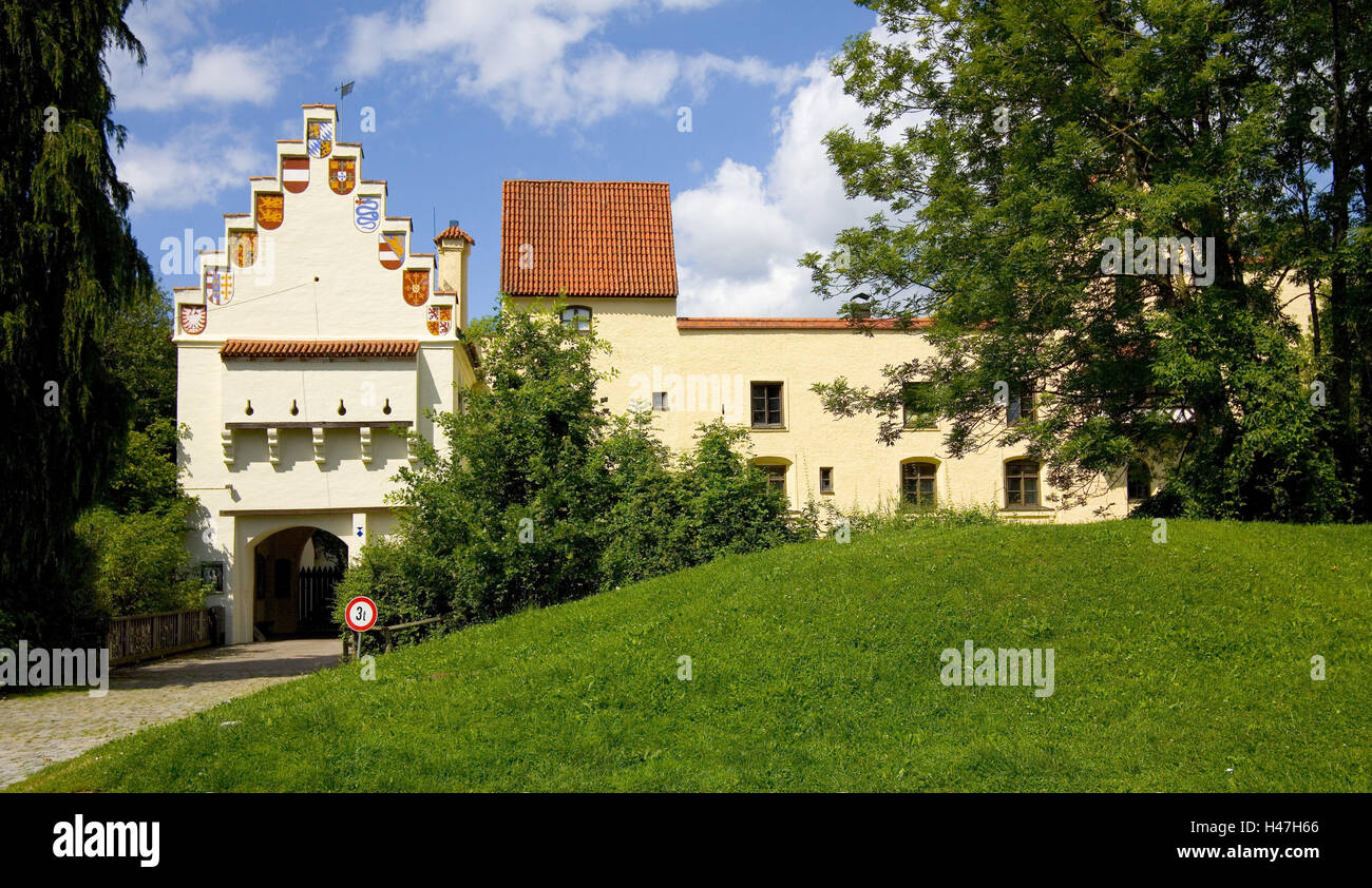 Schloss grün Holz Stockfoto