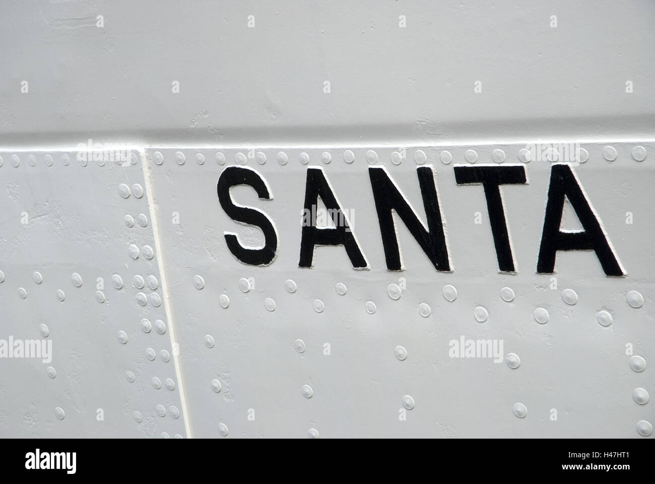 Schiff, Inschrift "Santa" Stockfoto