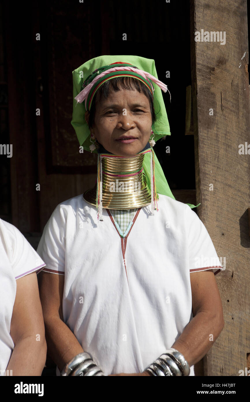 Myanmar, Frau Stamm der Padaung, "Langhals-Frau", Stockfoto