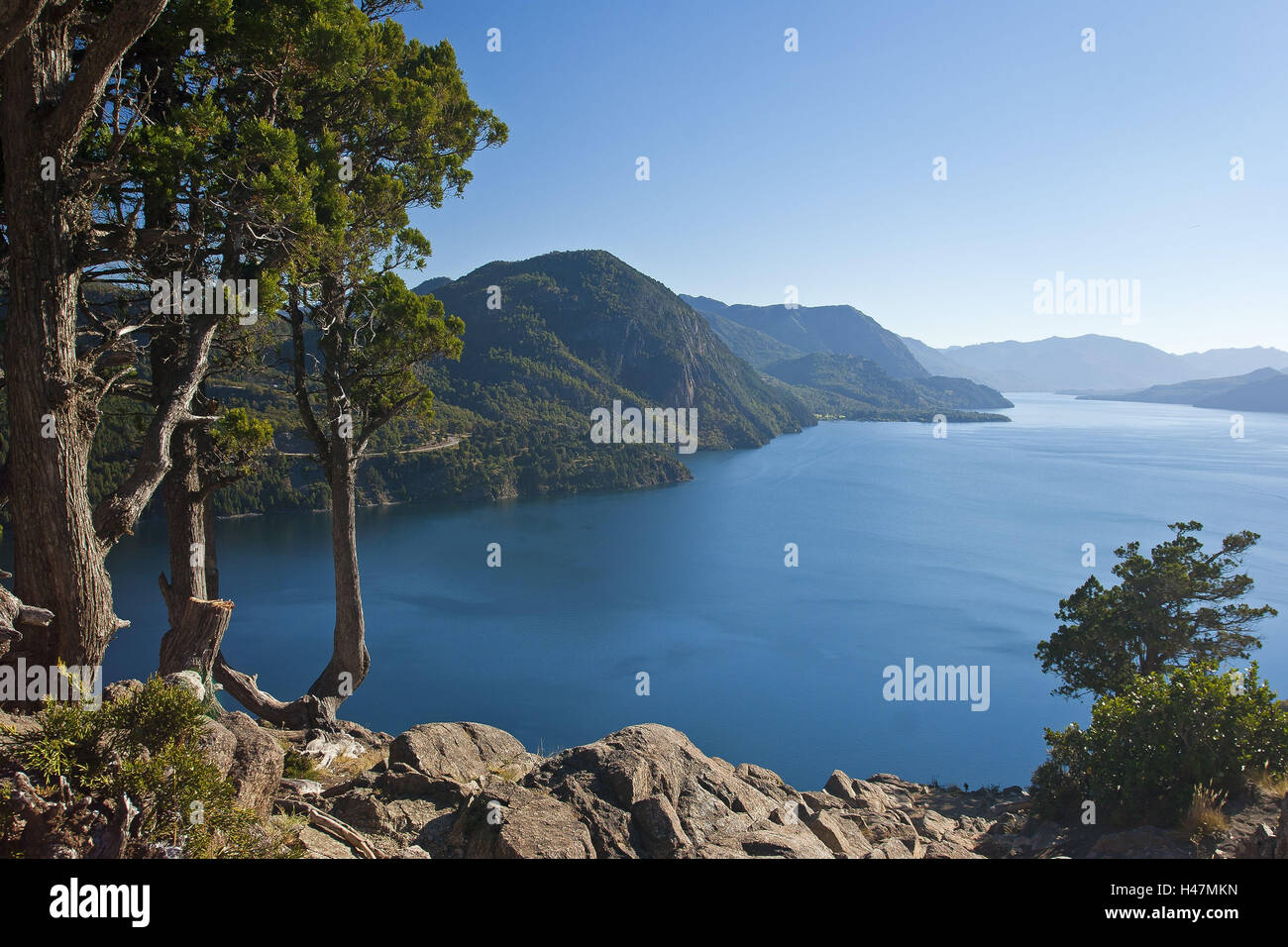 Argentinien, Patagonien, San Martin, See Lago Lacar, Stockfoto
