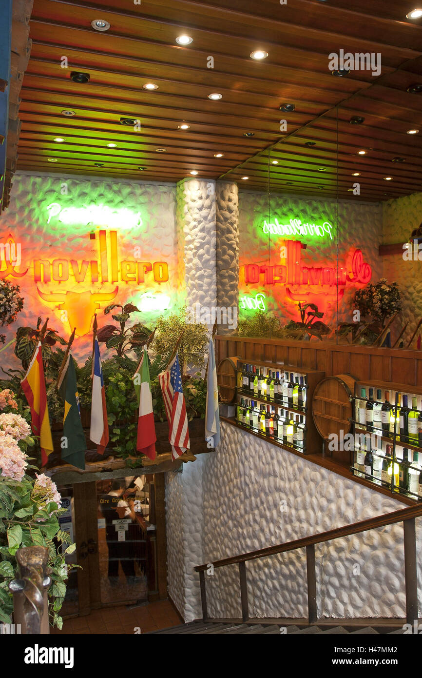 Südamerika, Chile, Santiago de Chile, Restaurant, Eingang, Stockfoto