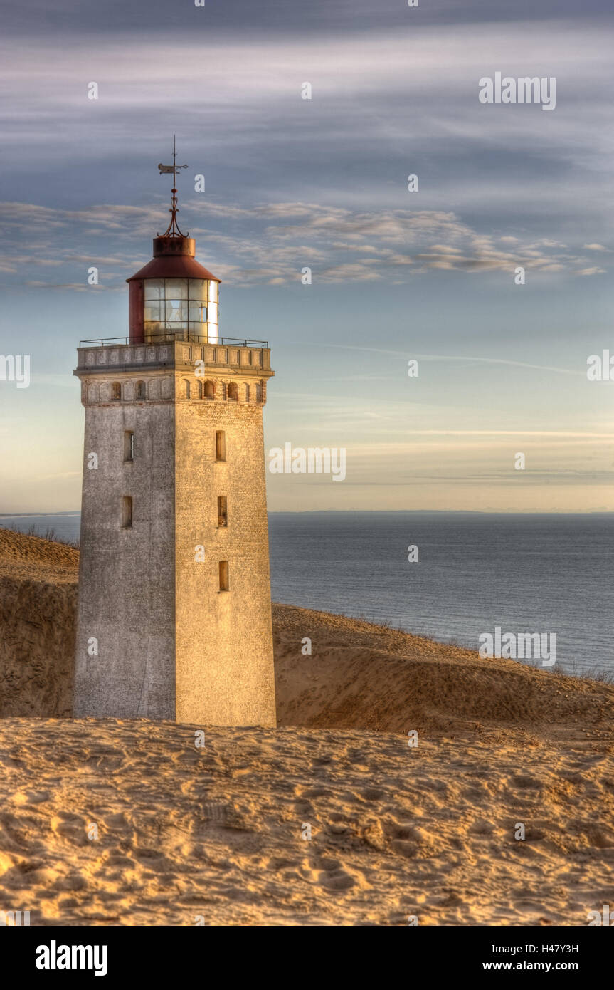 Dänemark, Jütland, Rubjerg Knude, Düne, Leuchtturm, Meer, Stockfoto