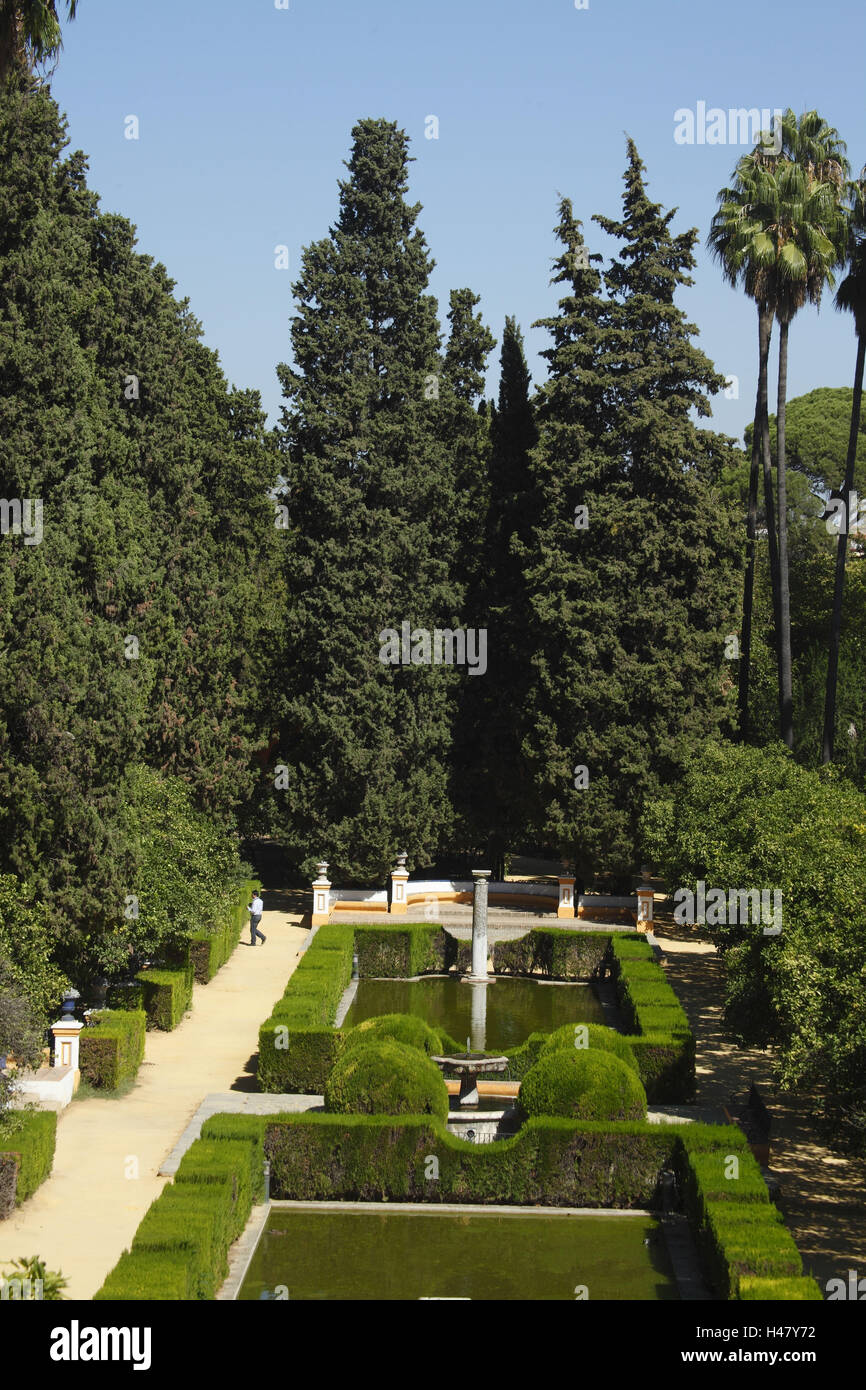 Spanien, Andalusien, Sevilla, Königspalast Alcazar, Stockfoto