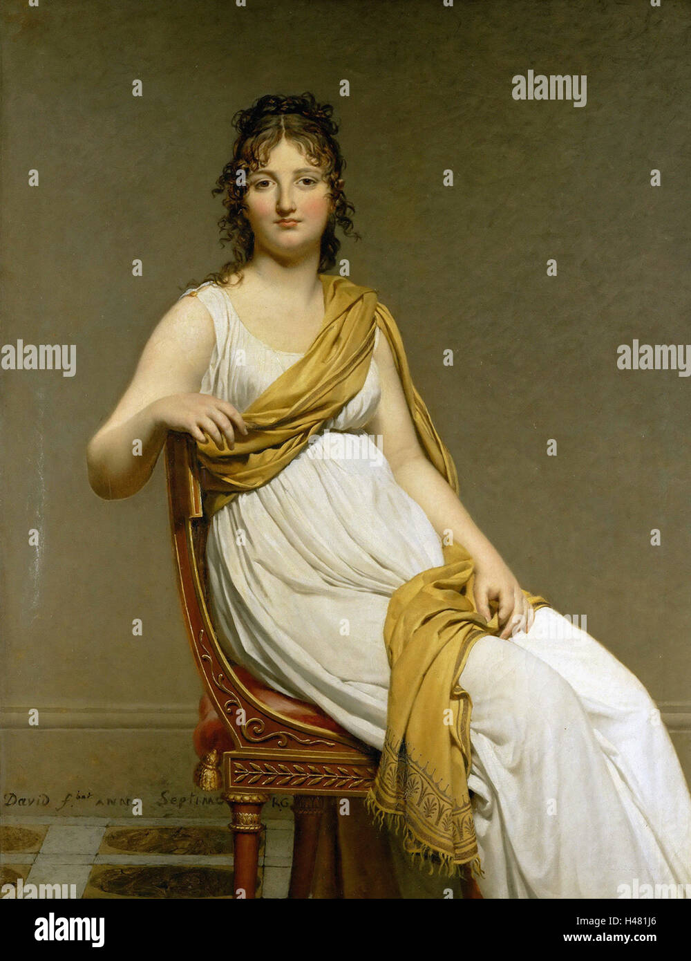 Jacques-Louis David-Madame Raymond de Verninac Stockfoto