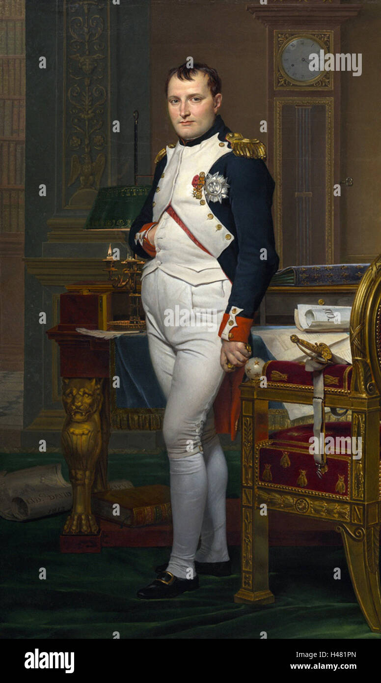 Jacques-Louis David-Kaiser Napoleon in seinem Arbeitszimmer im Tuileries Stockfoto