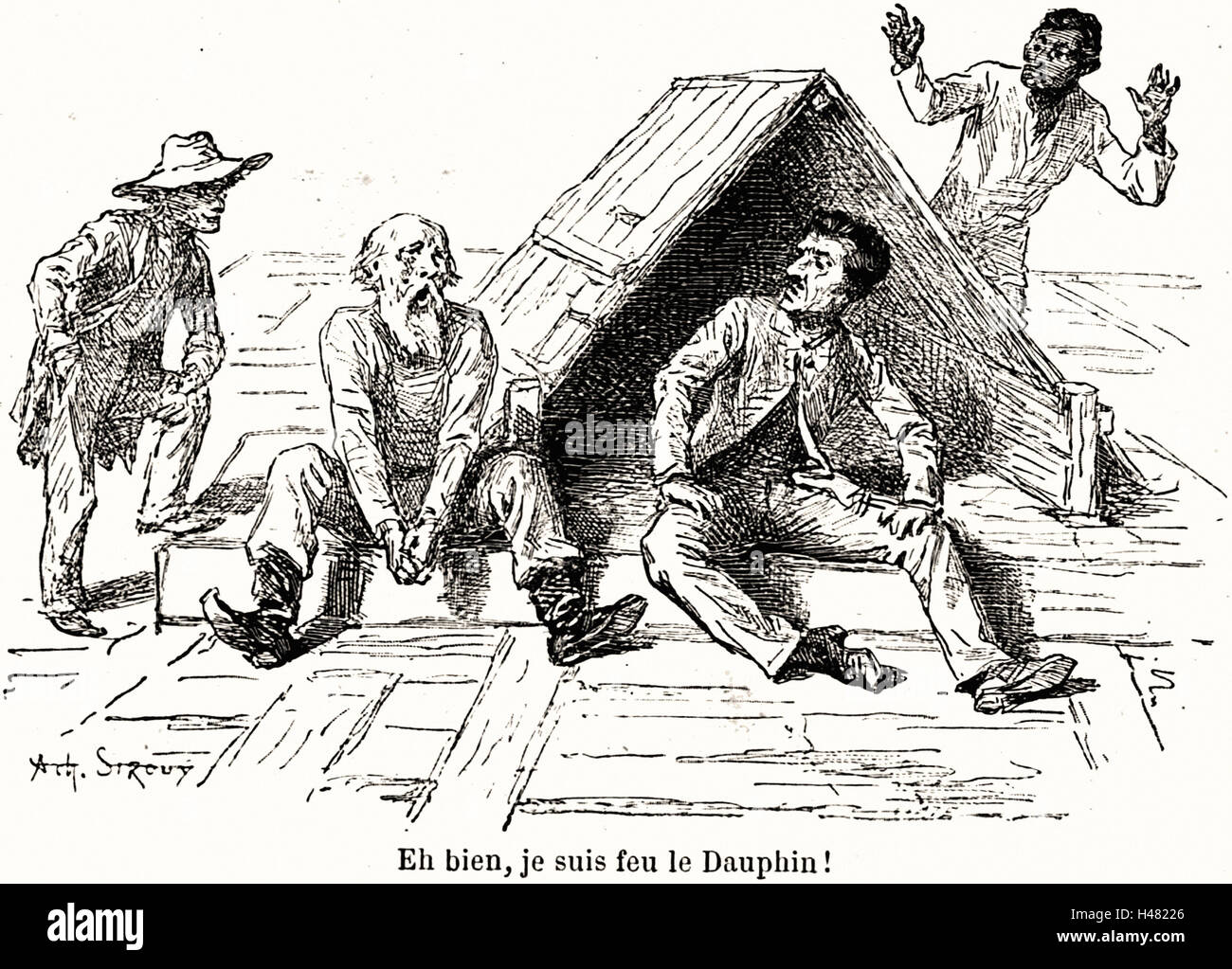 Mark Twain: Les Aventures de Huck Finn, Illustrationen Achille Sirouy