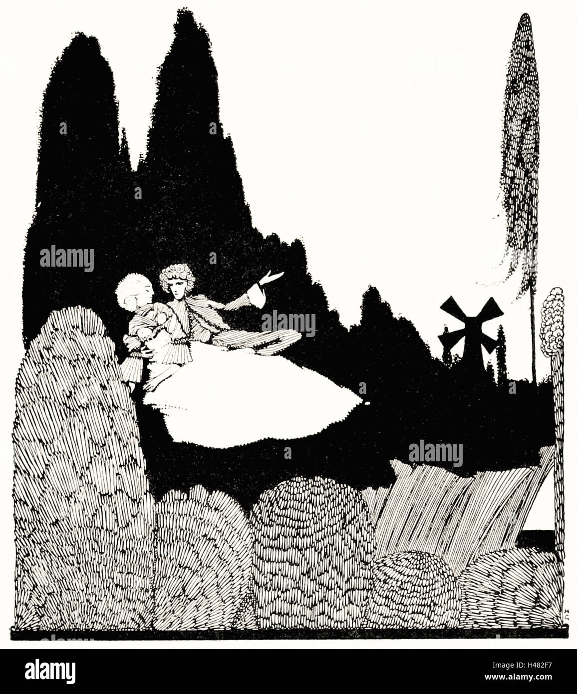 Harry Clarke - Seite 67-Illustration von Märchen von Charles Perrault (Clarke, 1922) Stockfoto