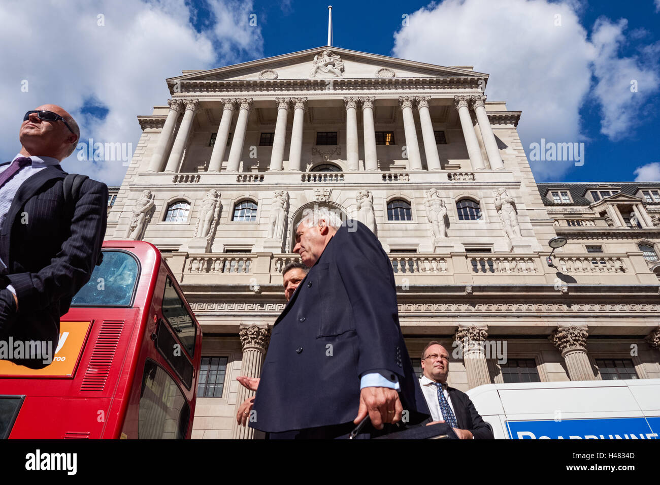 Bank von England auf Threadneedle Street, London England Vereinigtes Königreich UK Stockfoto