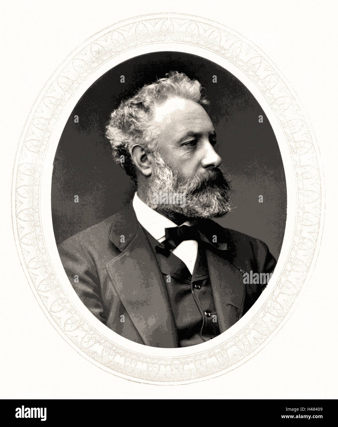 Jules Verne (1828-1905) französischer Abenteuer- und Science-Fiction-Schriftsteller. Stockfoto