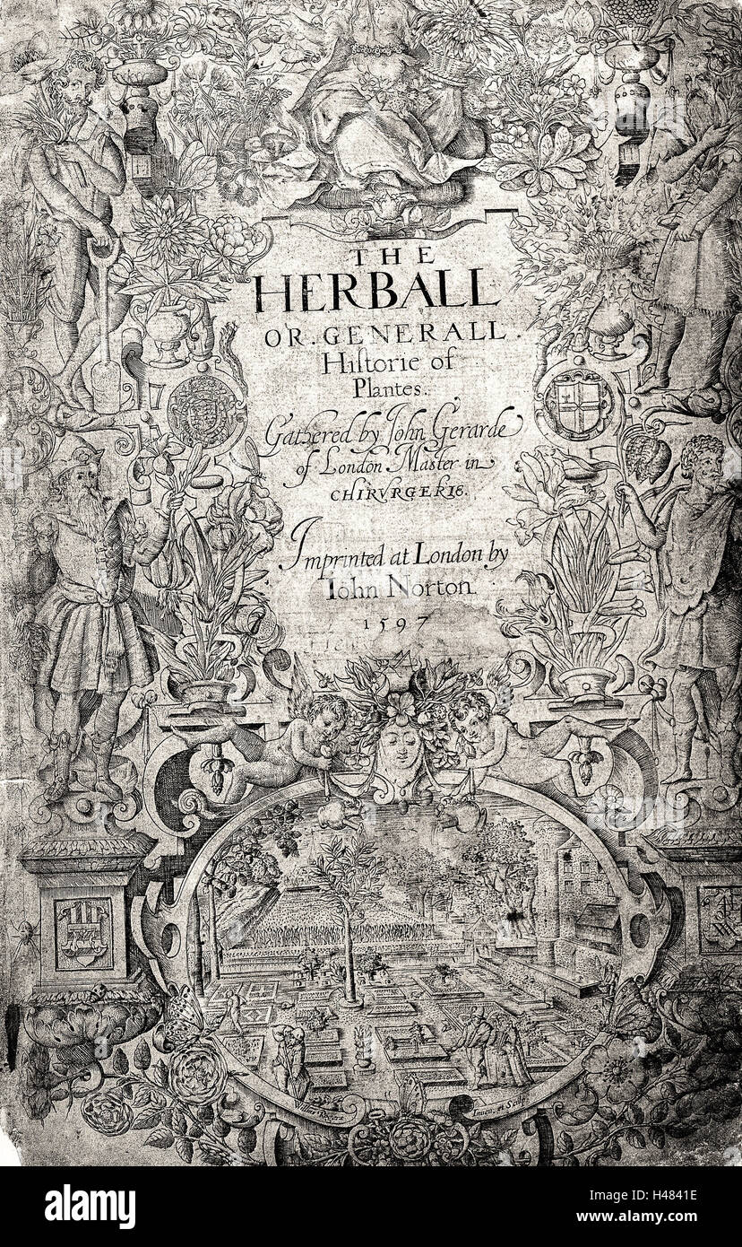 Titelseite; Die Herball Stockfoto