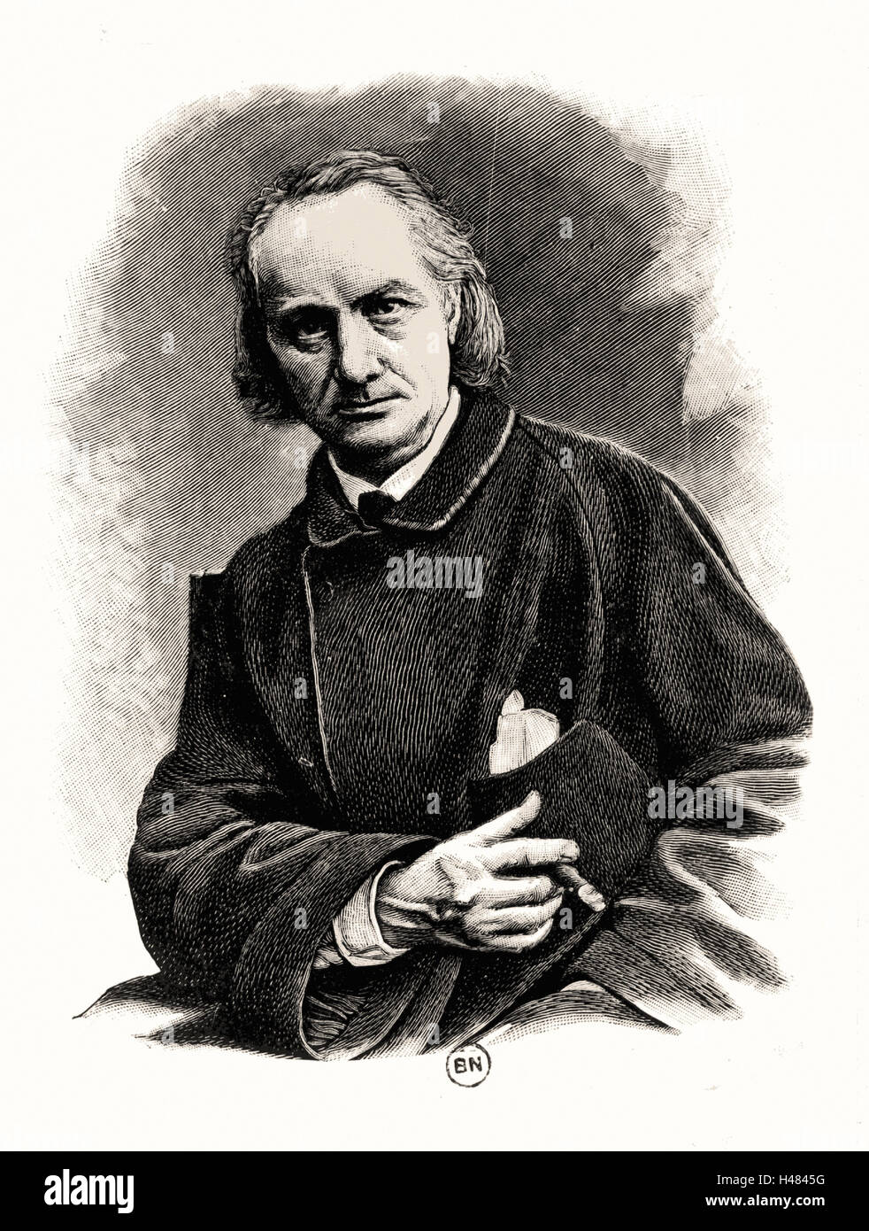 Charles Pierre Baudelaire (1821-1867), französischer Dichter, Kritiker und Übersetzer. Stockfoto