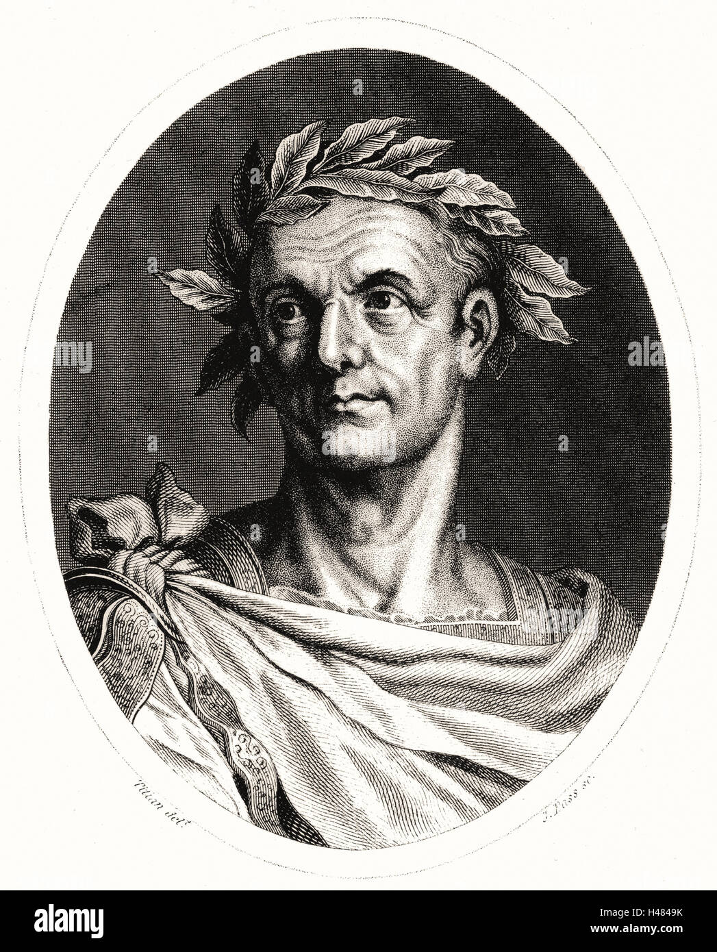 Julius Caesar (c100-44 v. Chr.), römischer Soldat und Staatsmann. Stockfoto