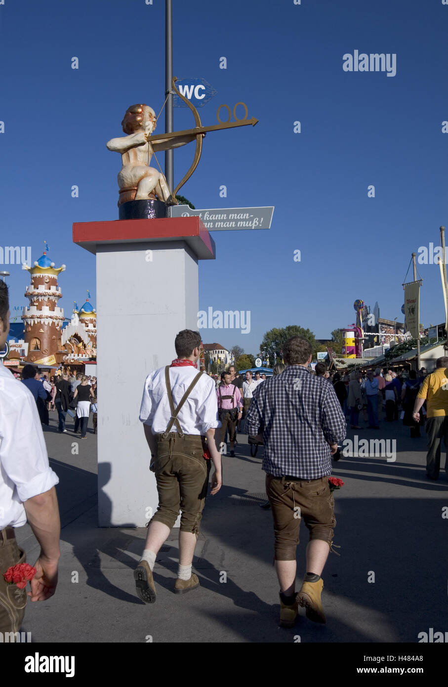 WC-Tipp auf dem Oktober fest München, Stockfoto