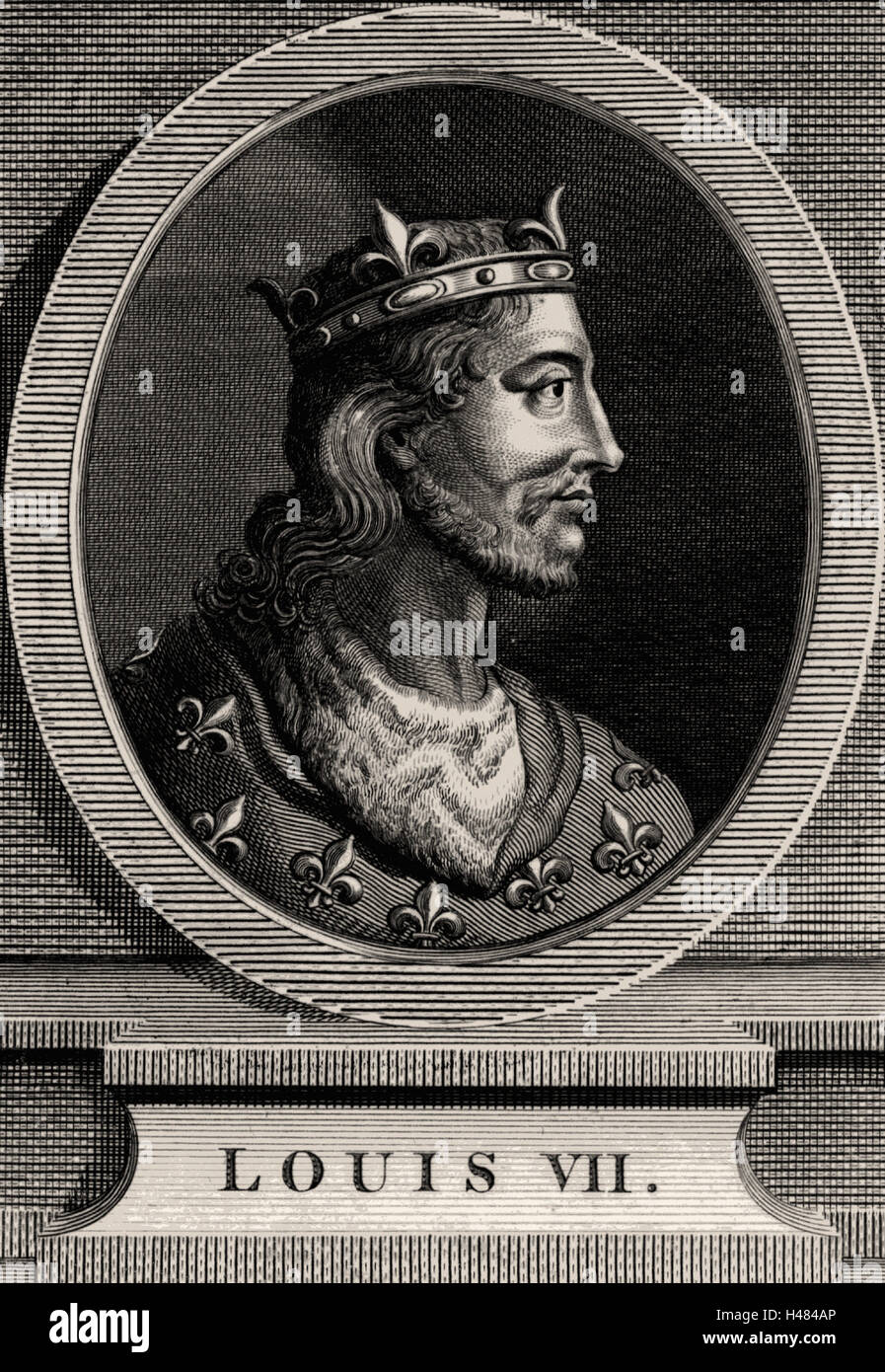 Louis VII (1120-1180) König von Frankreich von 1137 Stockfoto