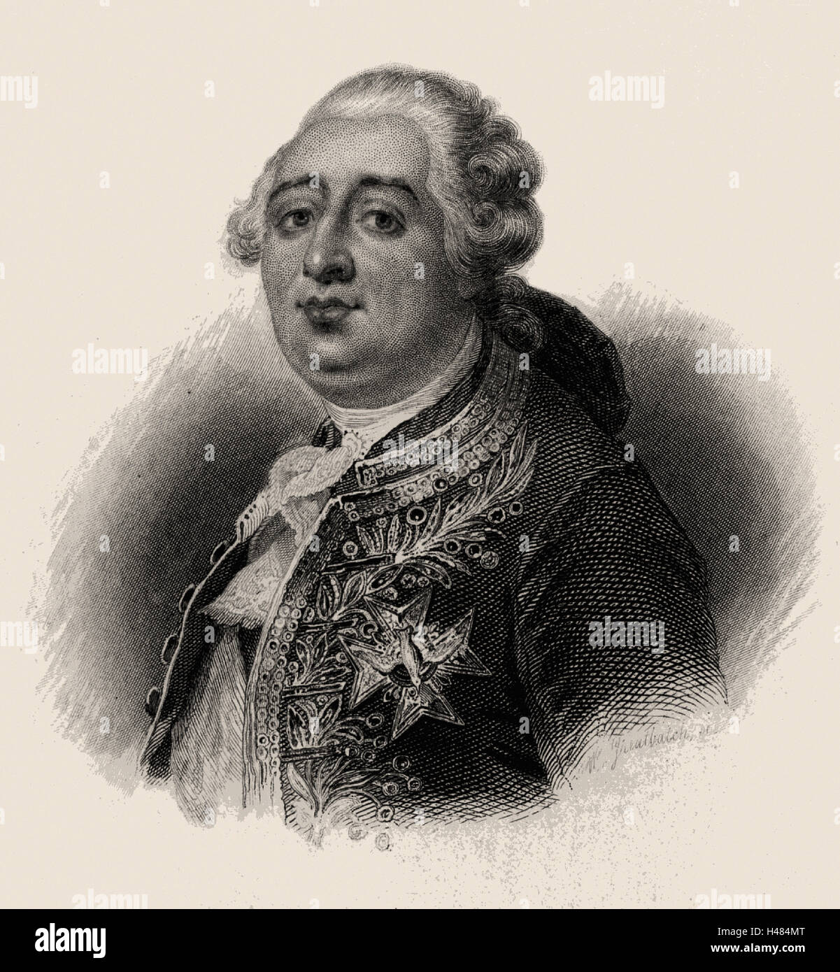 Ludwig XVI. (1754-1793) König von Frankreich von 1774 Stockfoto