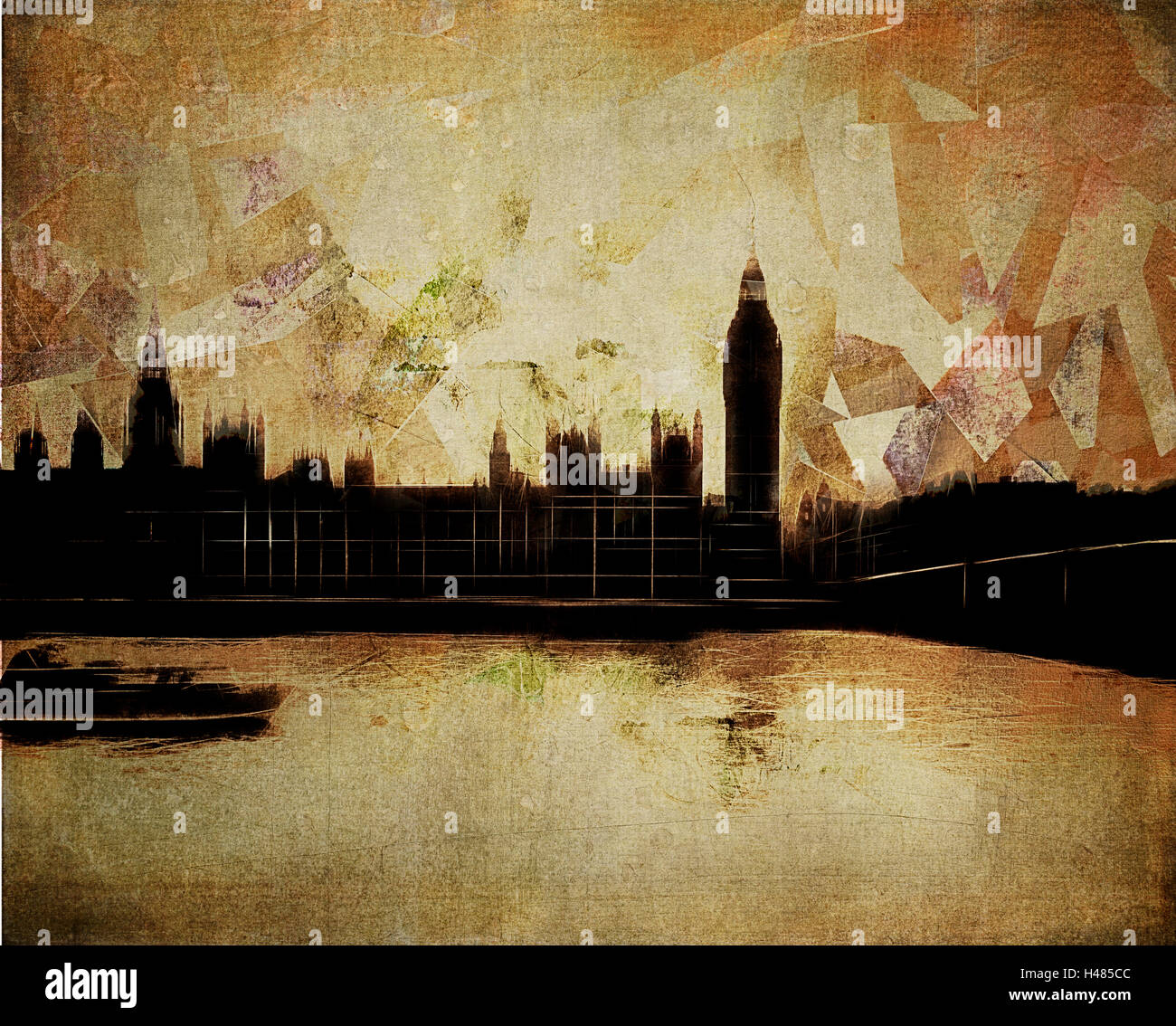 DIGITALE Kunst: London Stockfoto