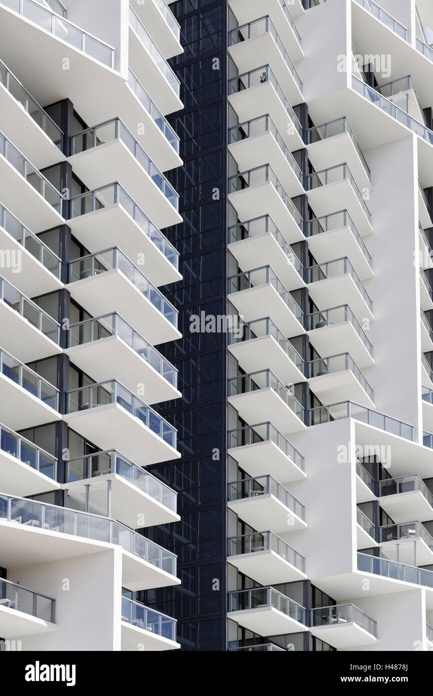 Fassade des Luxushotels 'W', 22nd Street, Miami Beach, Florida, USA, Stockfoto