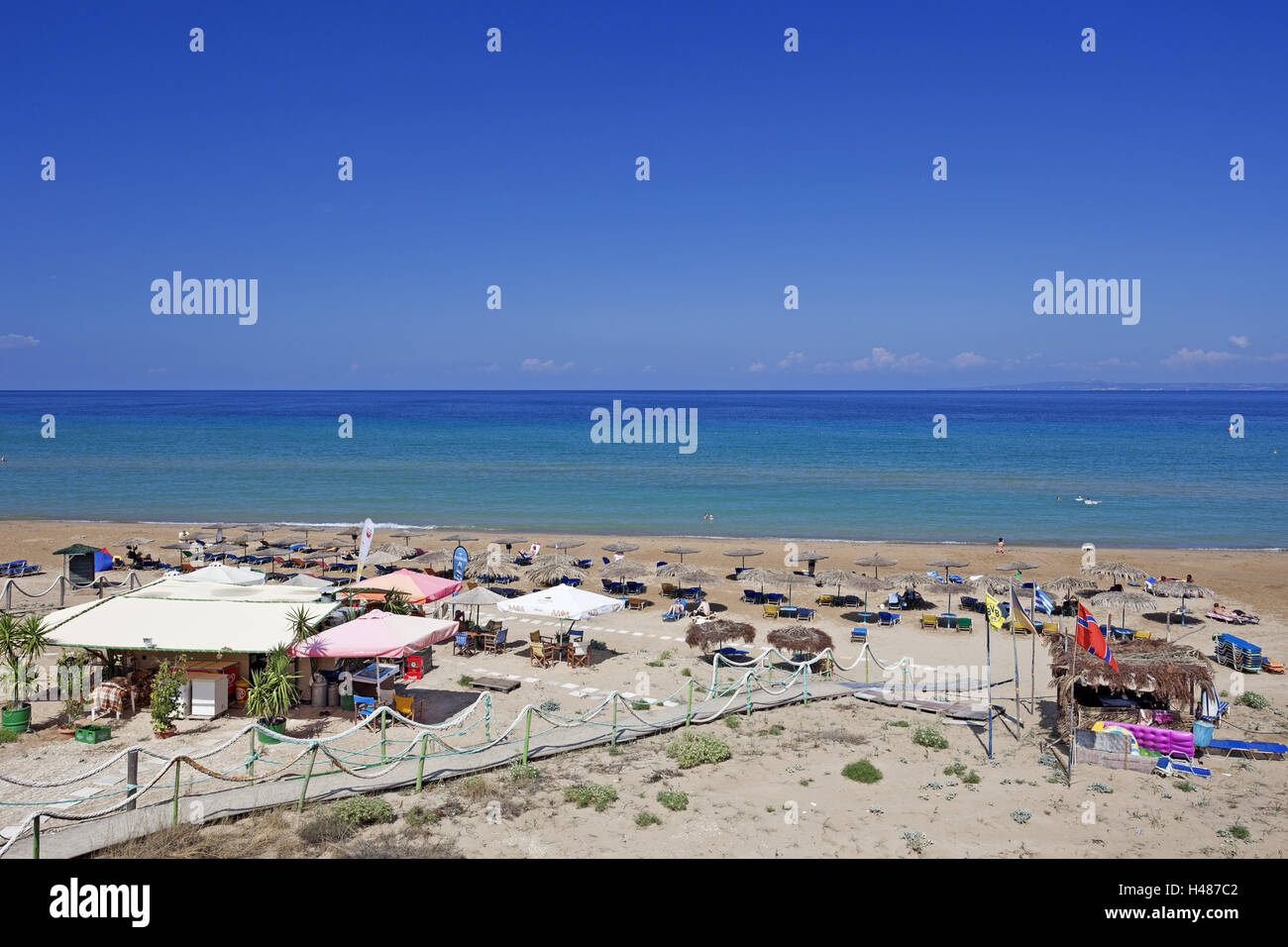 Griechenland, Zakynthos, Strand, Banana Beach, Stockfoto