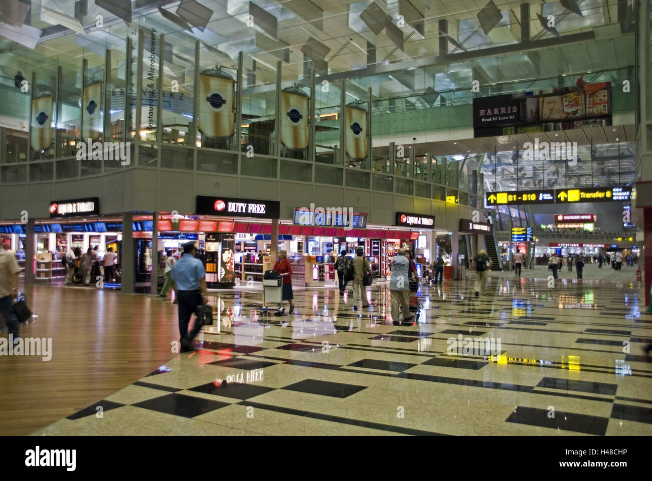 Singapur, Flughafen, Flughafen Changi, innen geschossen, Stockfoto