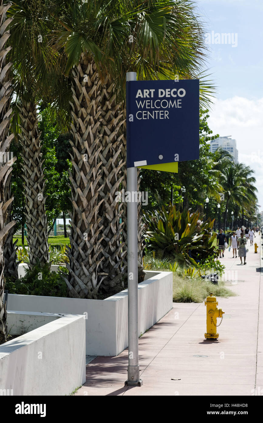 Zeichen, Art Deco Center, Lummus Park, Ocean Drive, Miami South