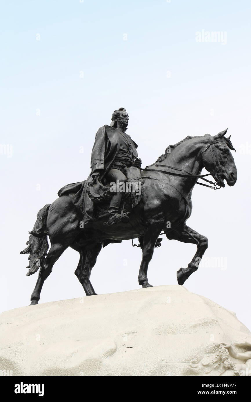 Peru, Lima, Plaza San Martin, Stockfoto