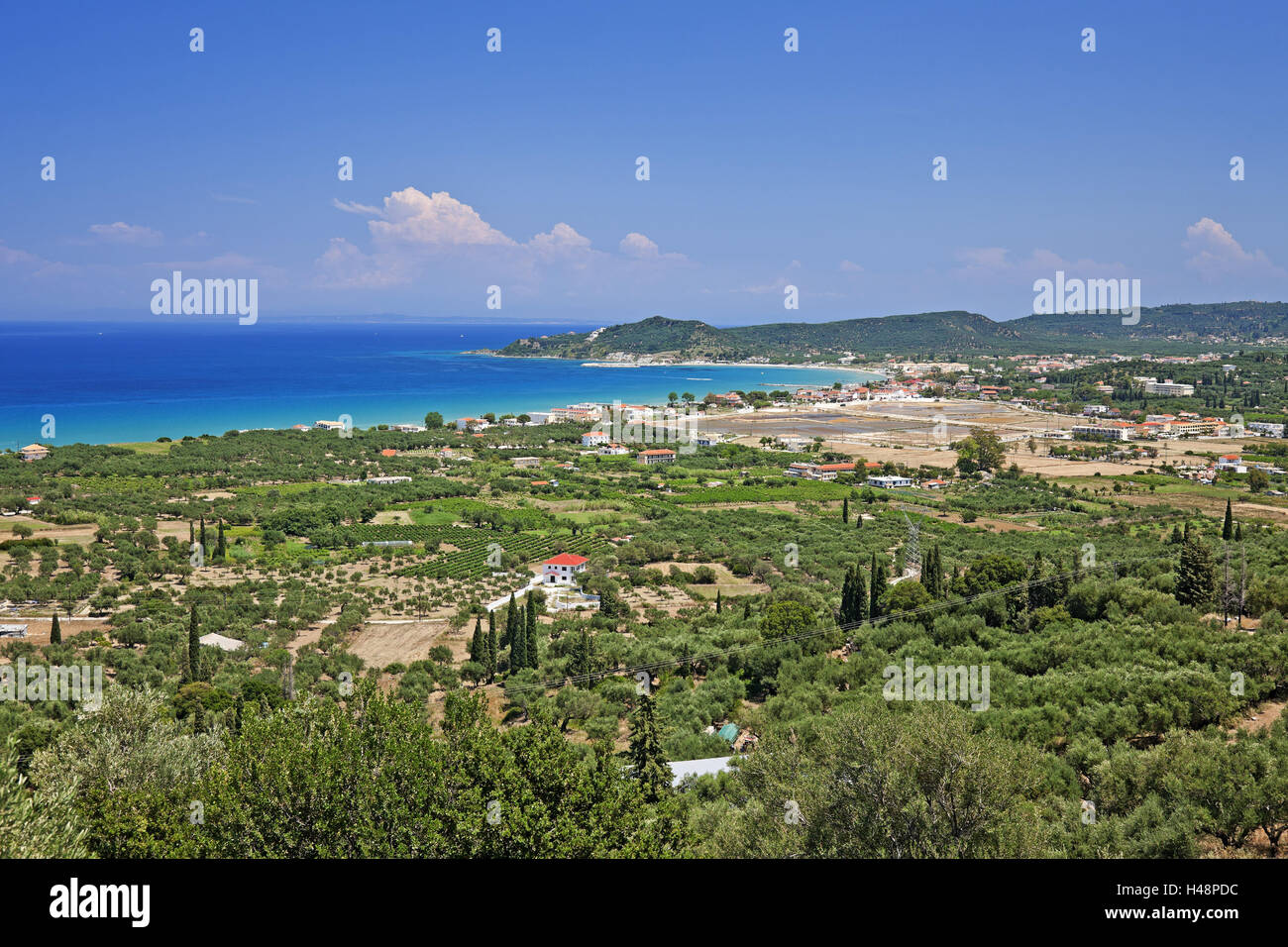 Griechenland, Zakynthos, Alikes, Alikanas, Übersicht, Stockfoto