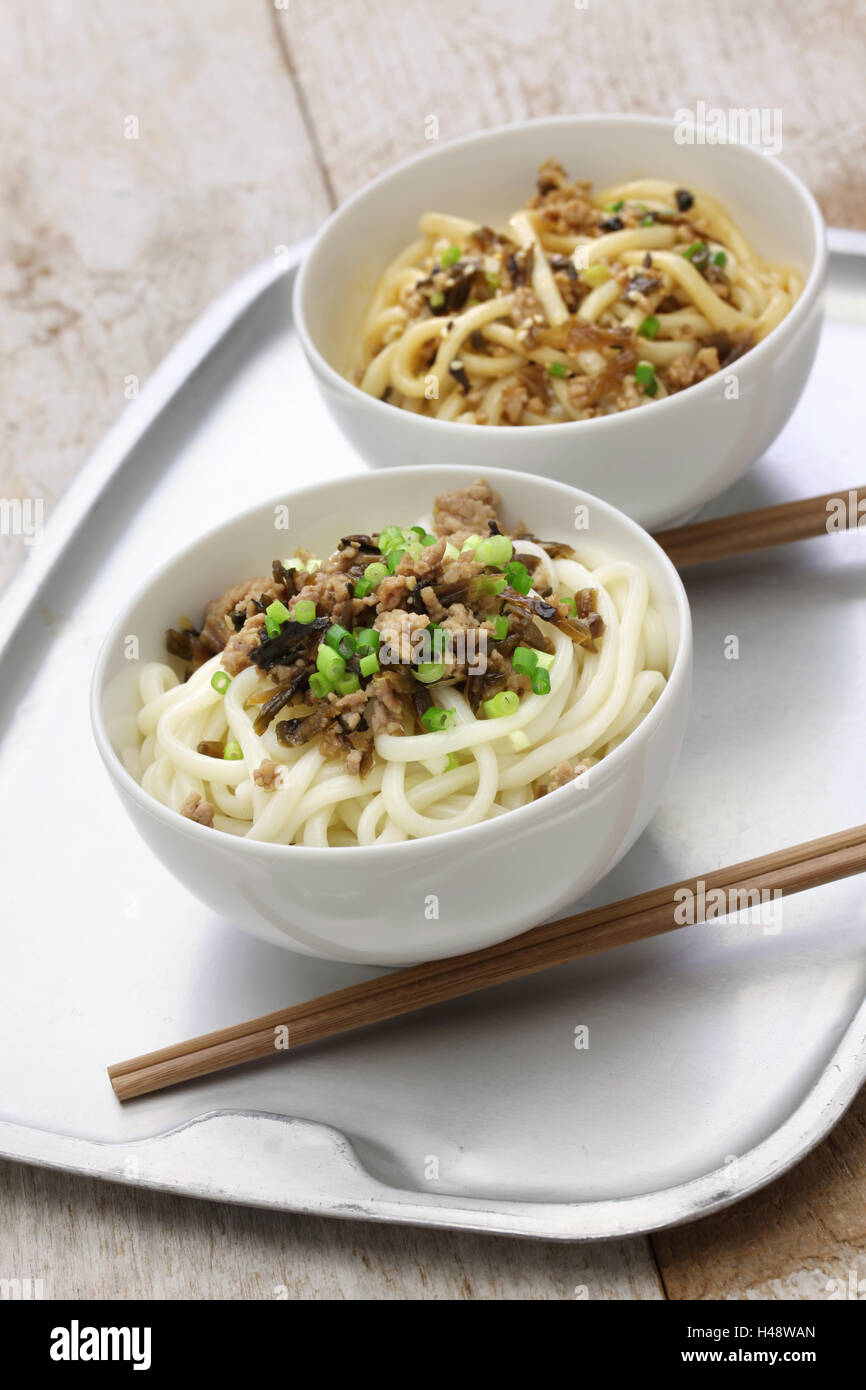 Dan Dan Nudeln, chinesische Sichuan-Küche Stockfoto