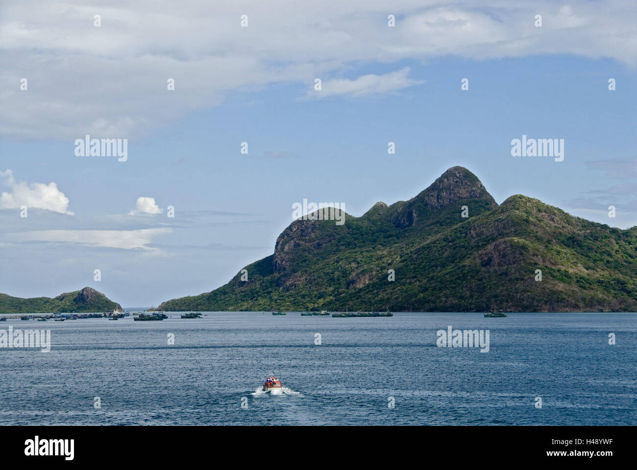 Vietnam, Con Son Inseln, Meer, Stiefel, Inselwelt, Stockfoto