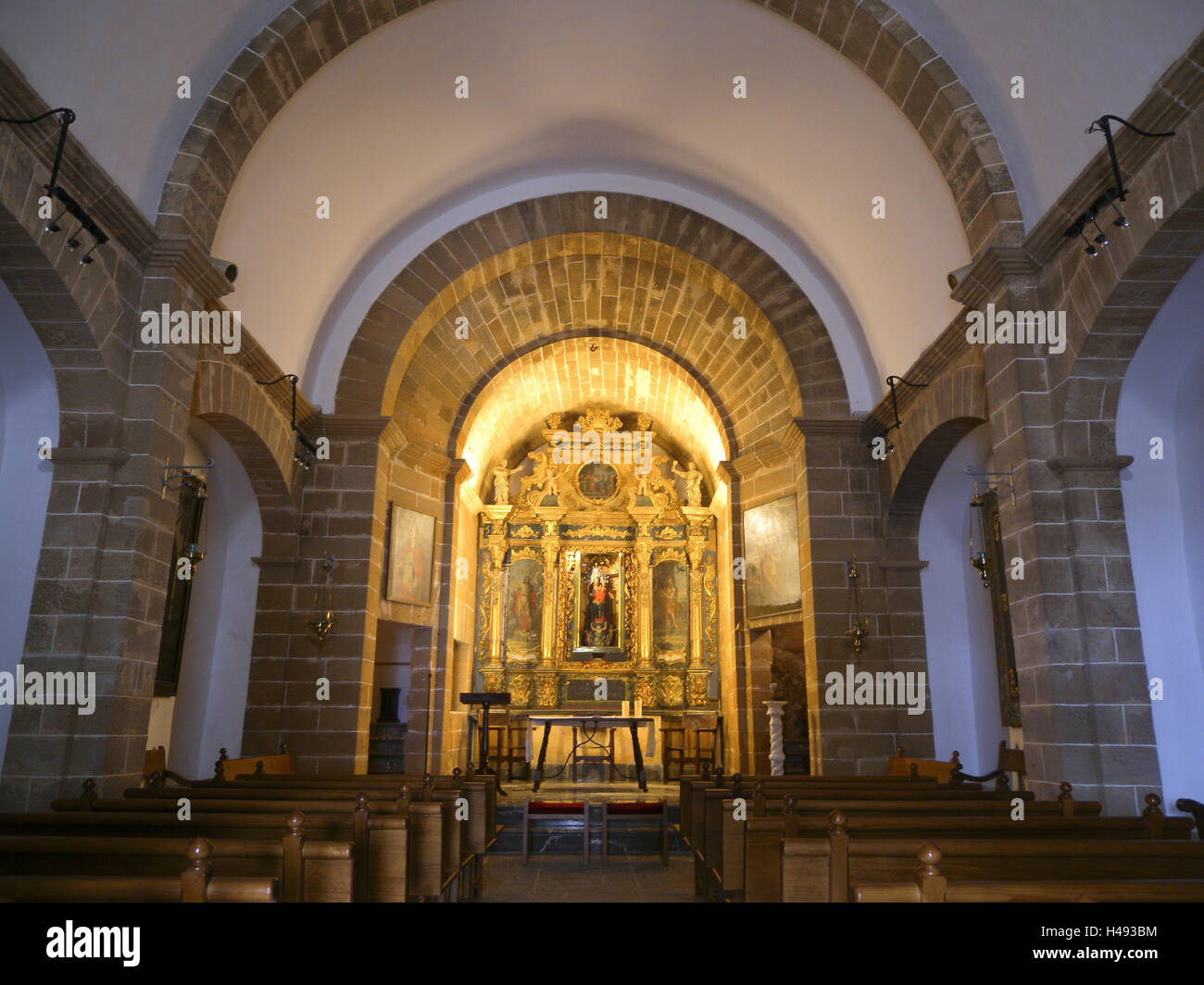 Kirche, innen, "Ermita De La Victoria", Mallorca, Spanien Stockfoto